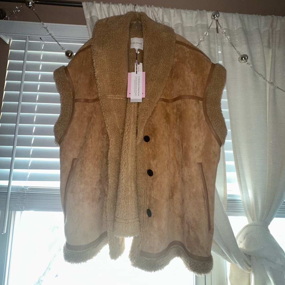Avec les filles oversized Sherpa vest XL NWT